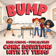 Conic Equations with xy Terms BUMP Math Game - No Prep PreCalculus Review