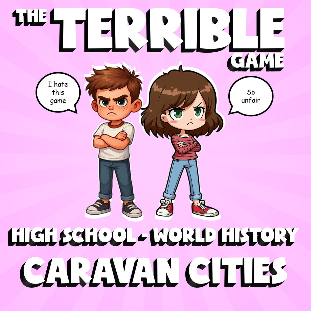 Caravan Cities THE TERRIBLE GAME - No Prep World History Review Activity