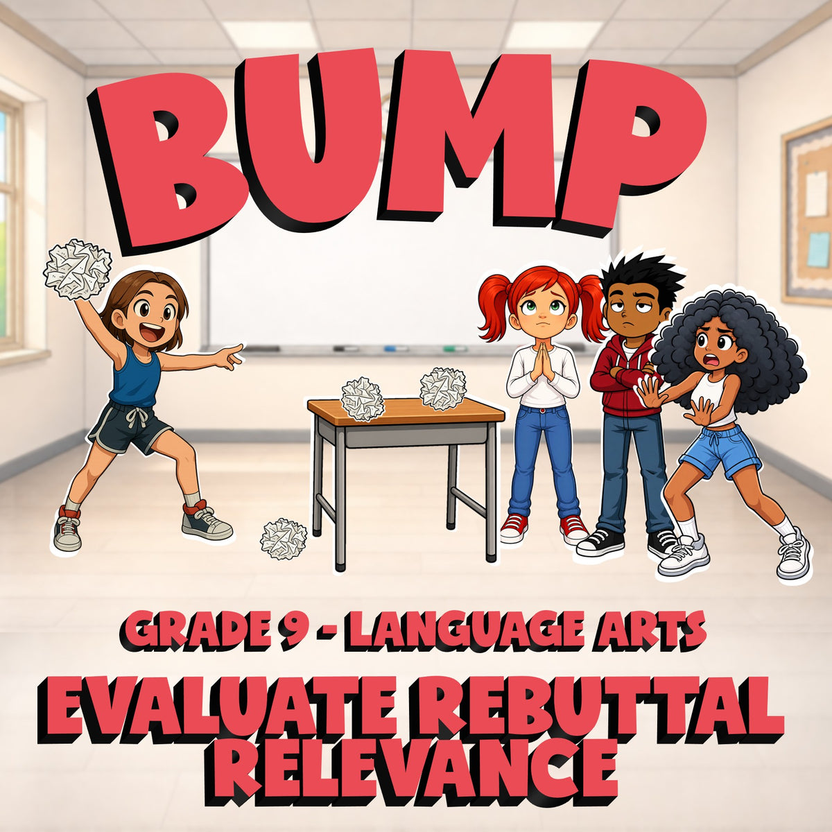 Evaluate Rebuttal Relevance BUMP ELA Game - No Prep Grade 9 Review Activity