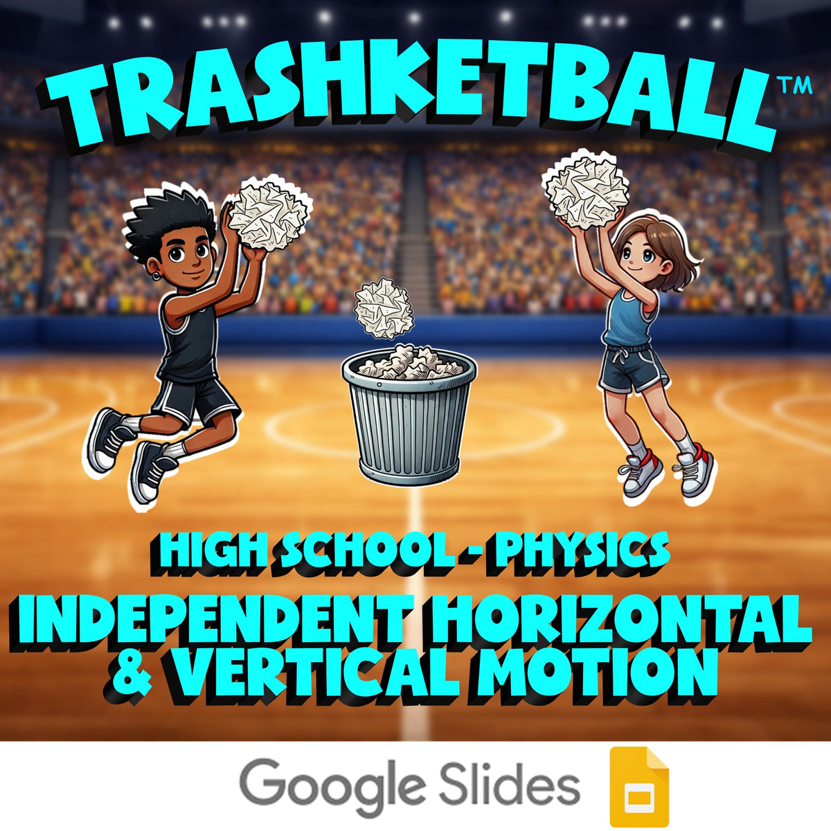 Independent Horizontal & Vertical Motion TRASHKETBALL Science Game - Physics