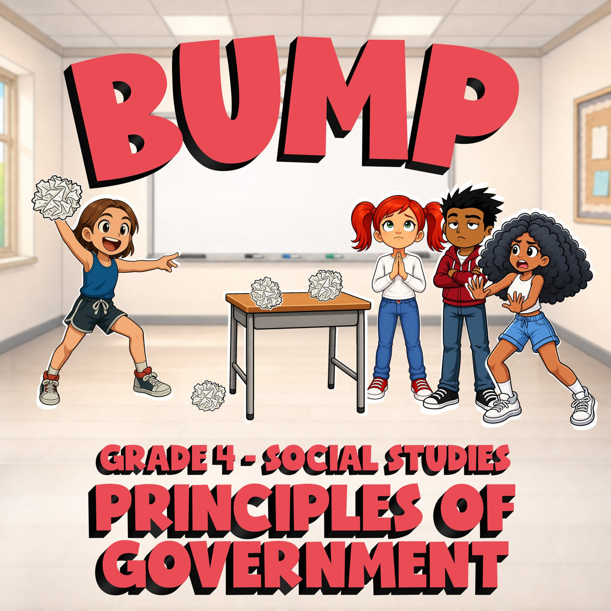 Principles of Government BUMP Socials Game - No Prep Grade 4 Review Activity