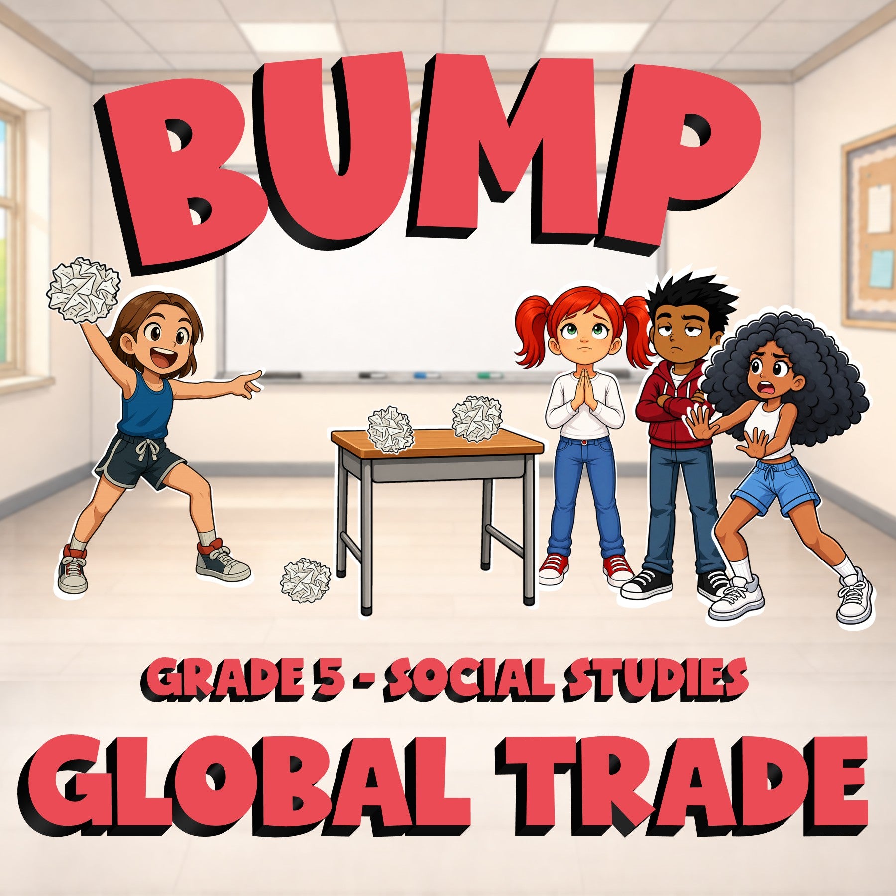 Global Trade BUMP Socials Game - No Prep Grade 5 Review Activity