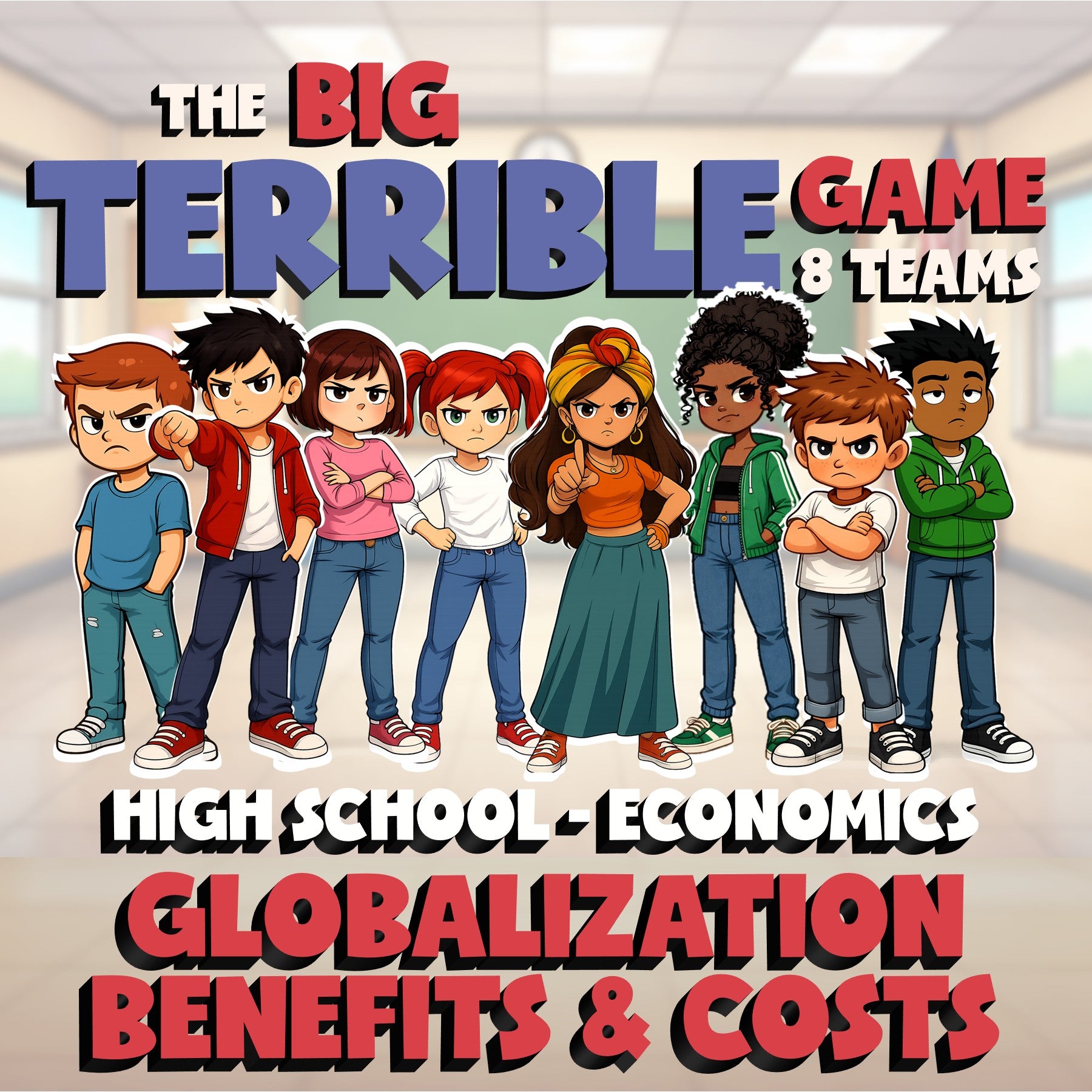 Globalization Benefits & Costs BIG TERRIBLE GAME - No Prep Economics Review