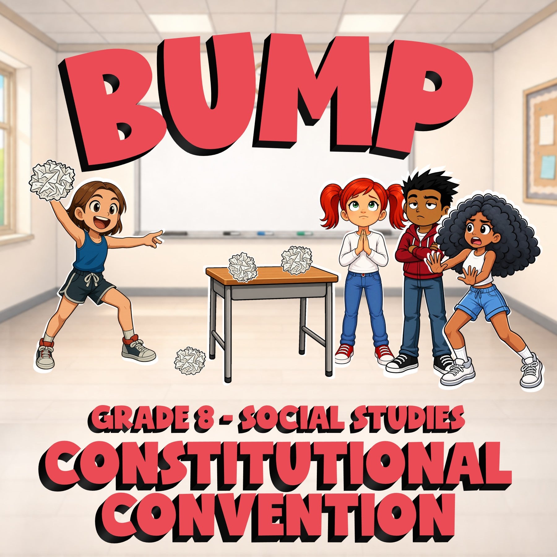 Constitutional Convention BUMP Socials Game - No Prep Grade 8 Review Activity