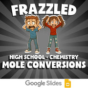 Mole Conversions FRAZZLED Science Game - No Prep Chemistry Review Activity