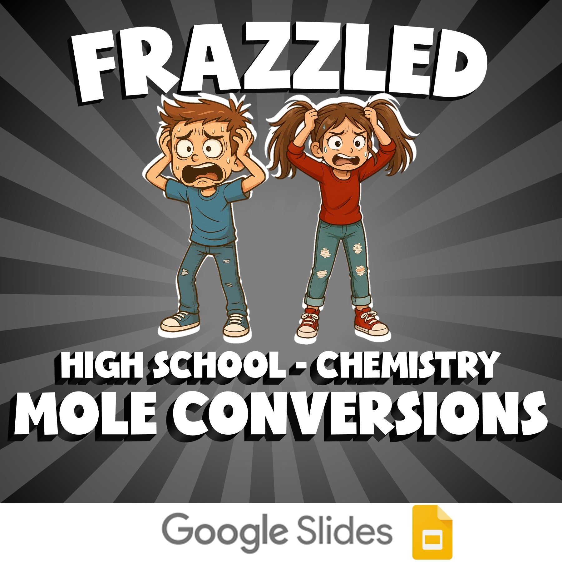 Mole Conversions FRAZZLED Science Game - No Prep Chemistry Review Activity
