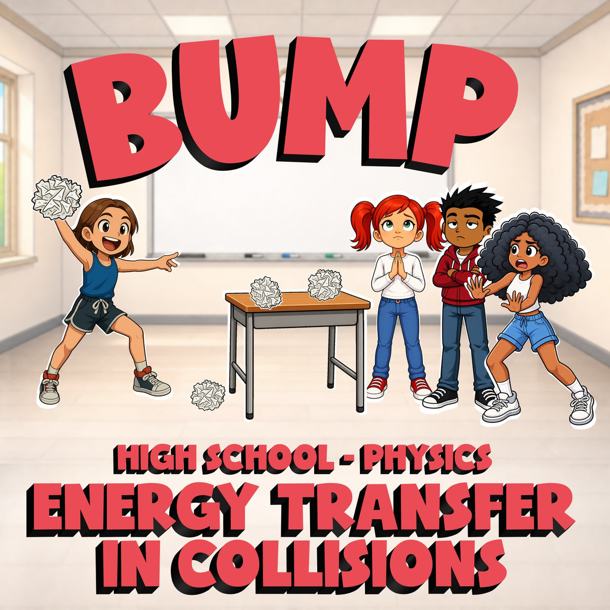Energy Transfer in Collisions BUMP Science Game - No Prep Physics Review