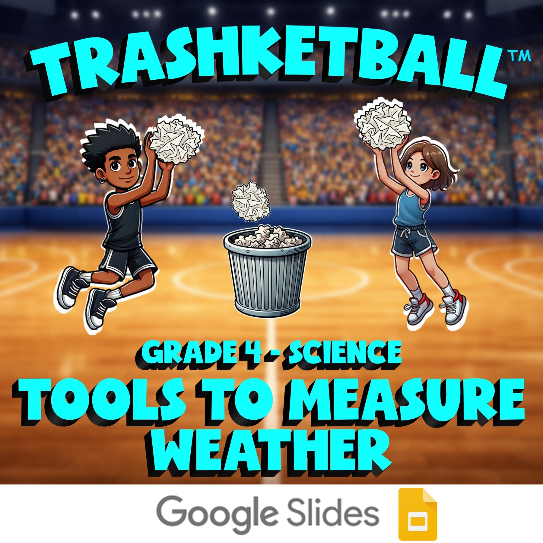 Tools to Measure Weather TRASHKETBALL Science Game - No Prep Grade 4 Review