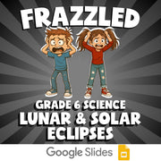 Lunar & Solar Eclipses FRAZZLED Science Game - No Prep Grade 6 Review Activity
