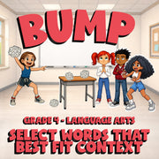Select Words That Best Fit Context BUMP ELA Game - No Prep Grade 4 Review