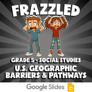 U.S. Geographic Barriers & Pathways FRAZZLED Socials Game - No Prep Grade 5