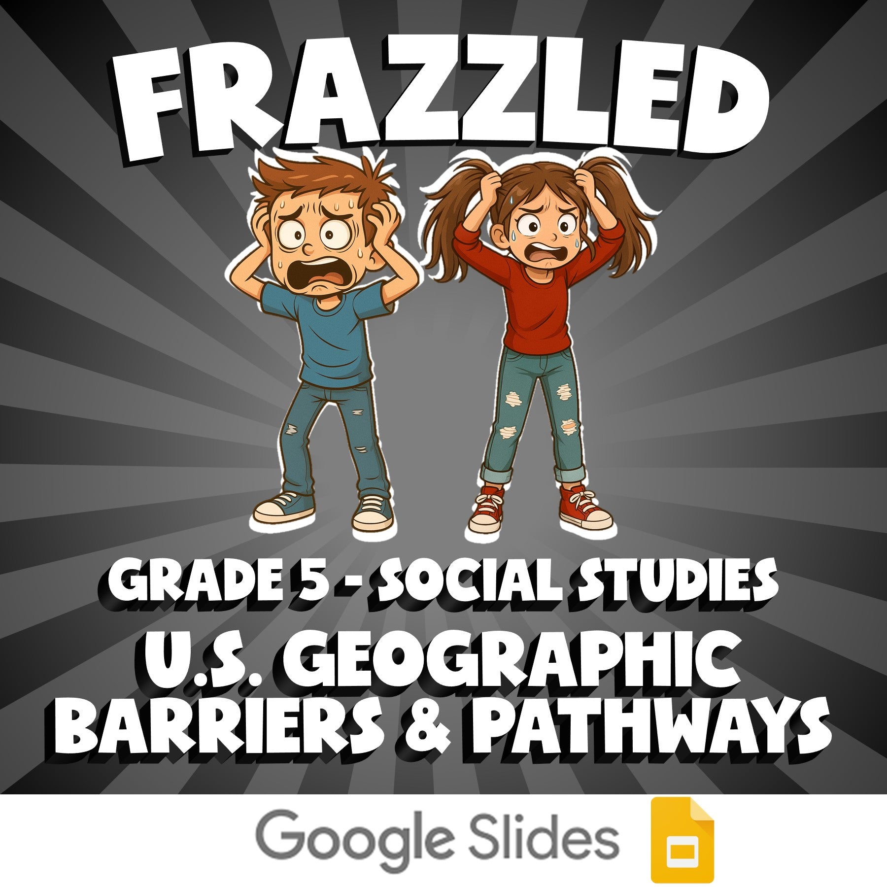 U.S. Geographic Barriers & Pathways FRAZZLED Socials Game - No Prep Grade 5