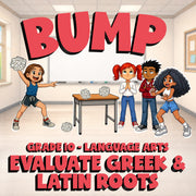 Evaluate Greek & Latin Roots BUMP ELA Game - No Prep Grade 10 Review Activity
