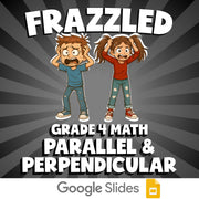 Parallel & Perpendicular FRAZZLED Math Game - No Prep Grade 4 Review Activity