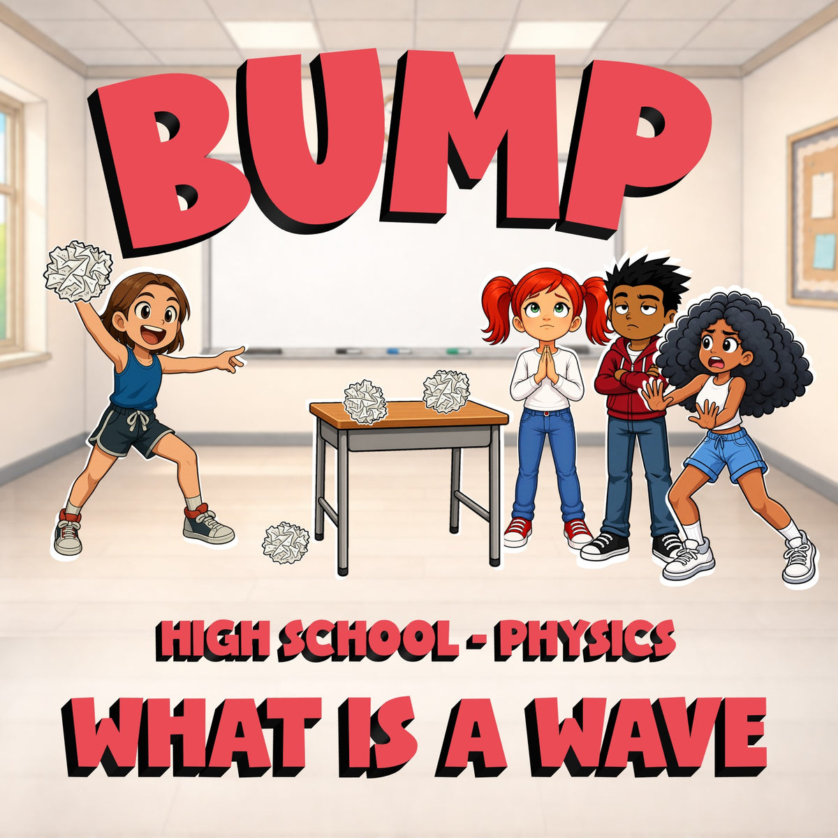 What Is a Wave BUMP Science Game - No Prep Physics Review Activity