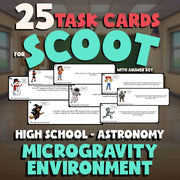 Microgravity Environment SCOOT TASK CARDS Science Game - No Prep Astronomy