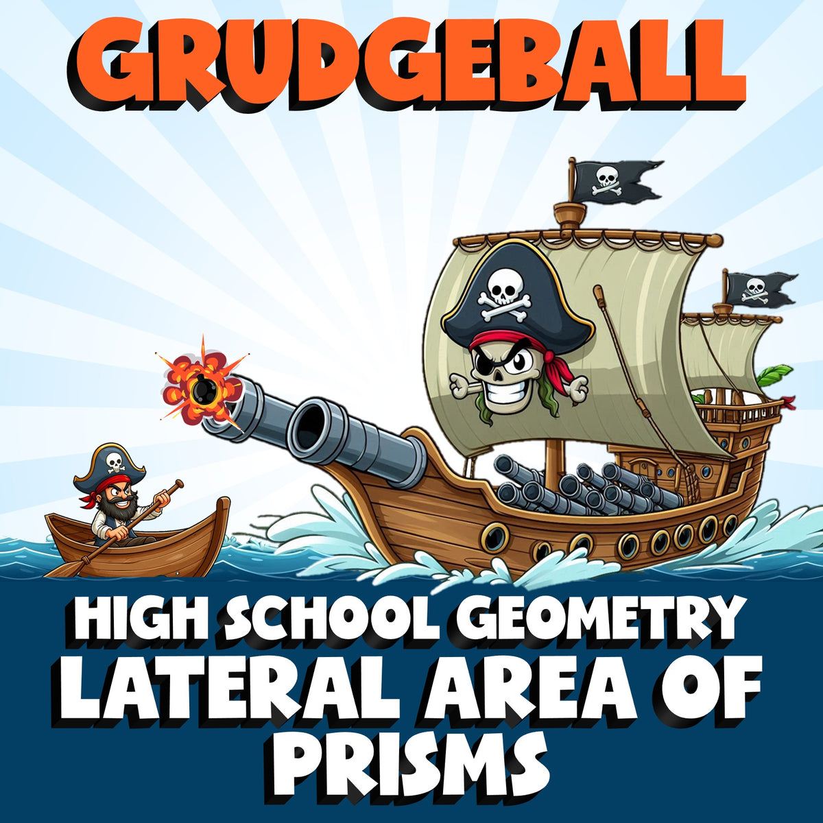 Lateral Area of Prisms GRUDGEBALL Math Game - No Prep Geometry Review Activity