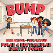 Polar & Rectangular Identify Points BUMP Math Game - No Prep PreCalculus Review