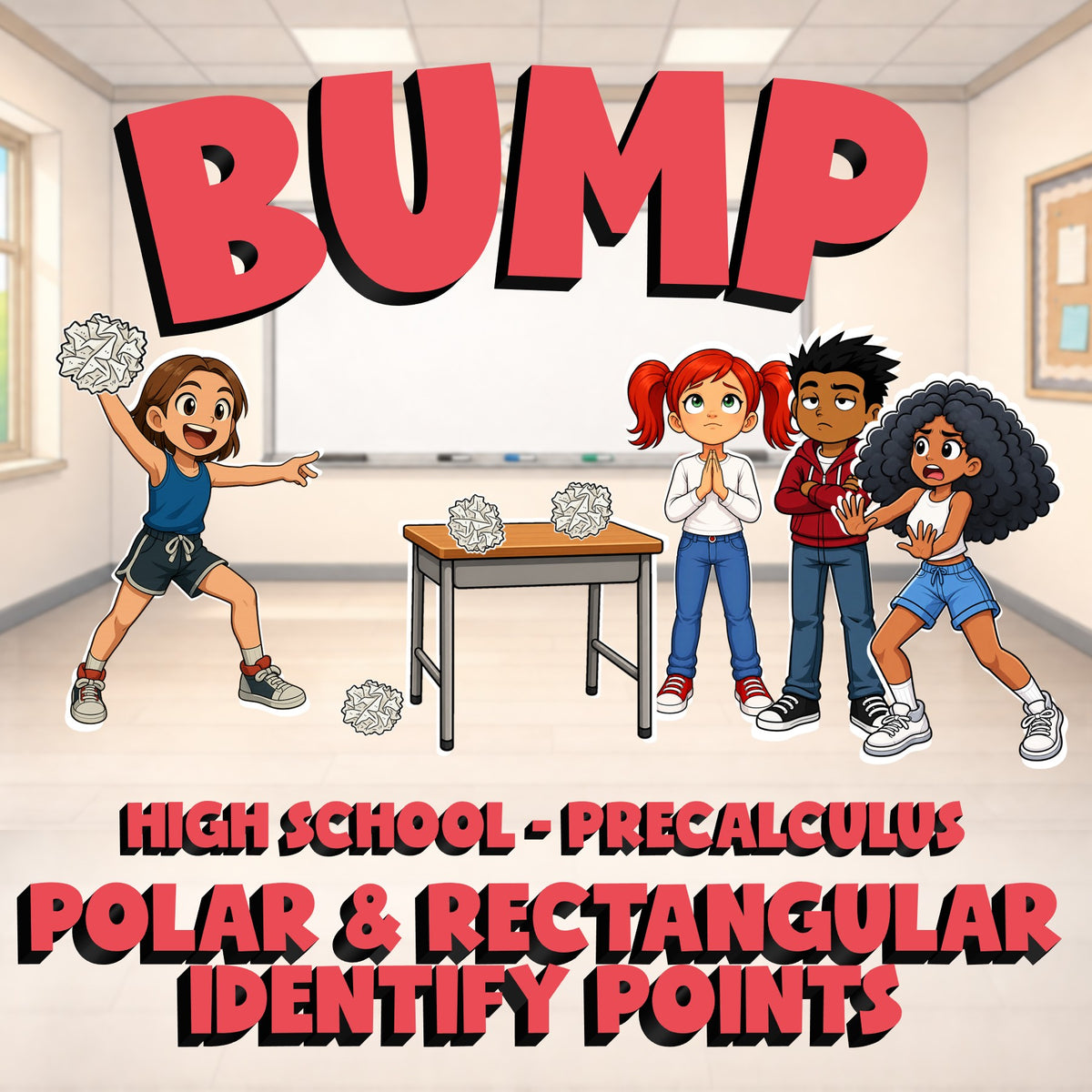 Polar & Rectangular Identify Points BUMP Math Game - No Prep PreCalculus Review