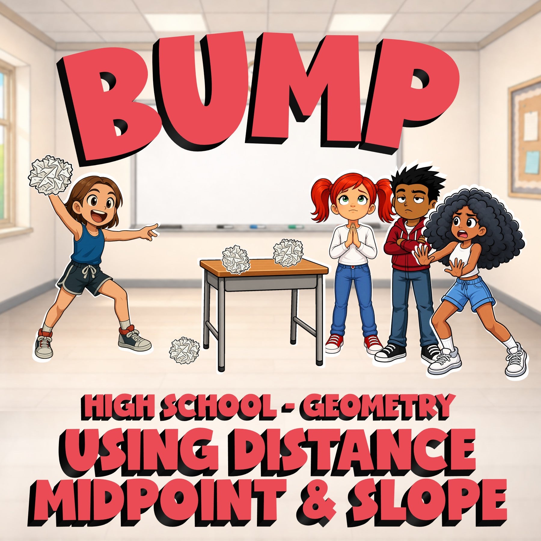 Using Distance Midpoint & Slope BUMP Math Game - No Prep Geometry Review