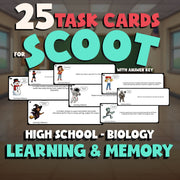 Learning & Memory SCOOT TASK CARDS Science Game - No Prep Biology Review