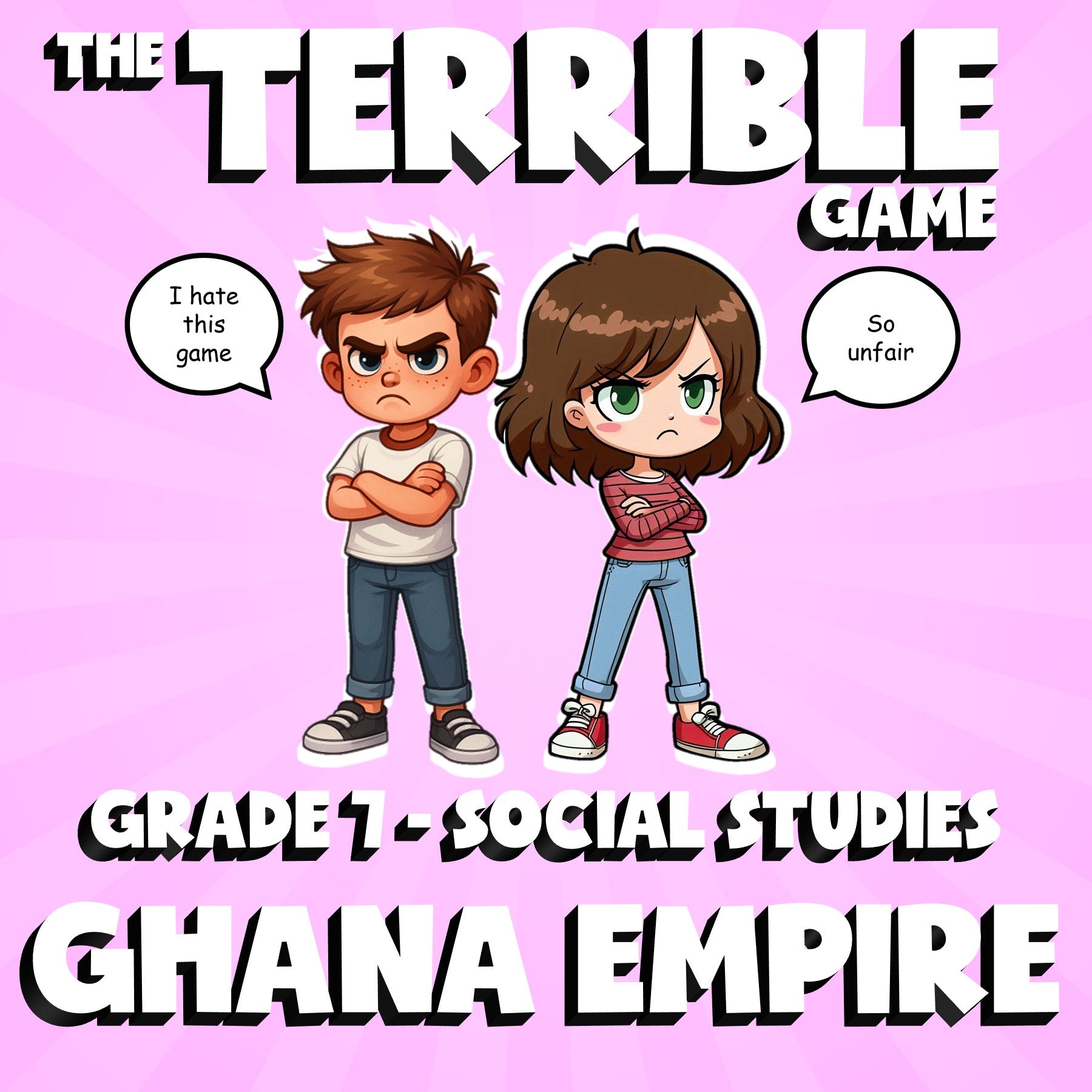 Ghana Empire THE TERRIBLE GAME - No Prep Grade 7 Socials Review Activity