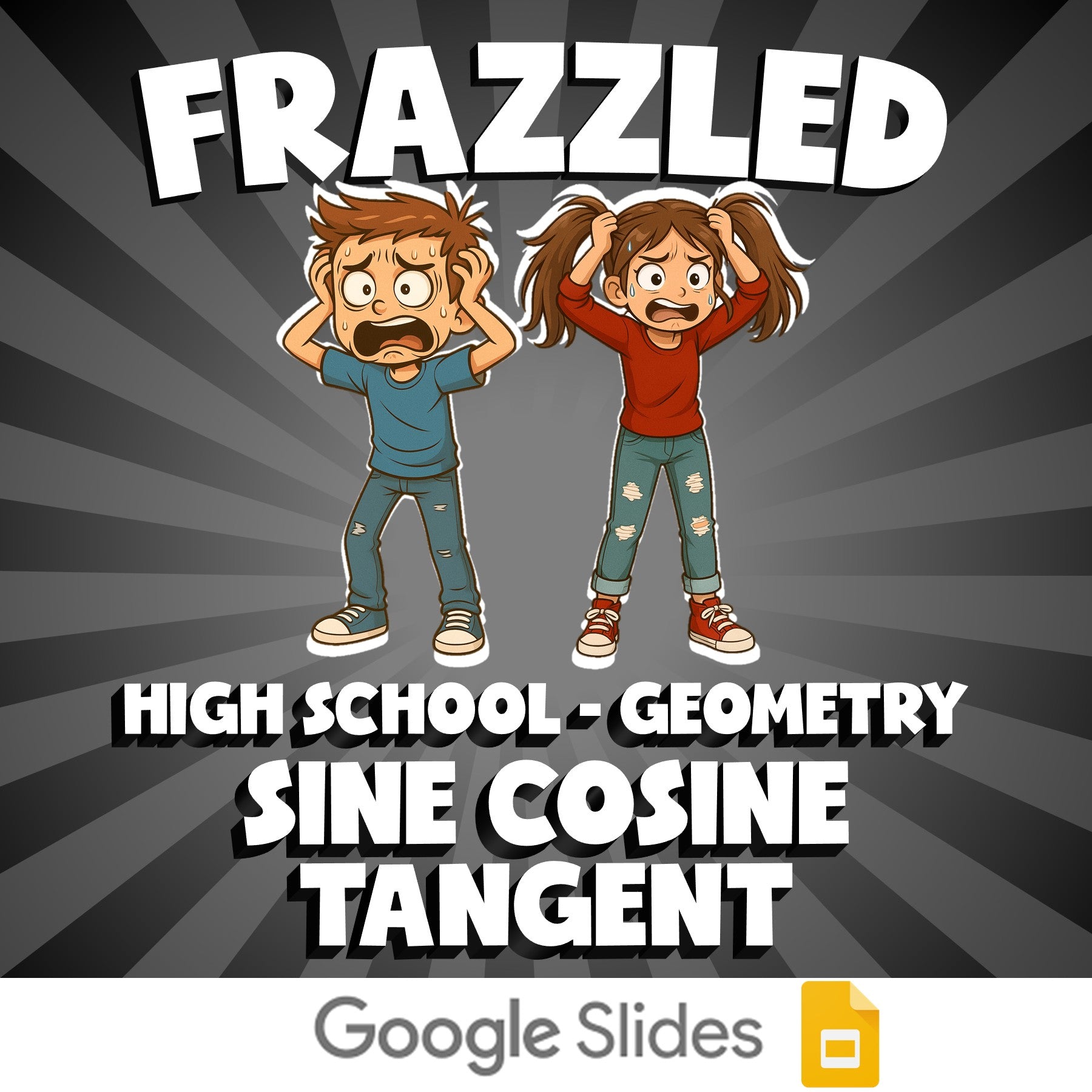 Sine Cosine Tangent FRAZZLED Math Game - No Prep Geometry Review Activity