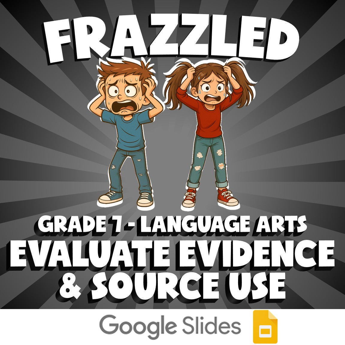 Evaluate Evidence & Source Use FRAZZLED ELA Game - No Prep Grade 7 Review