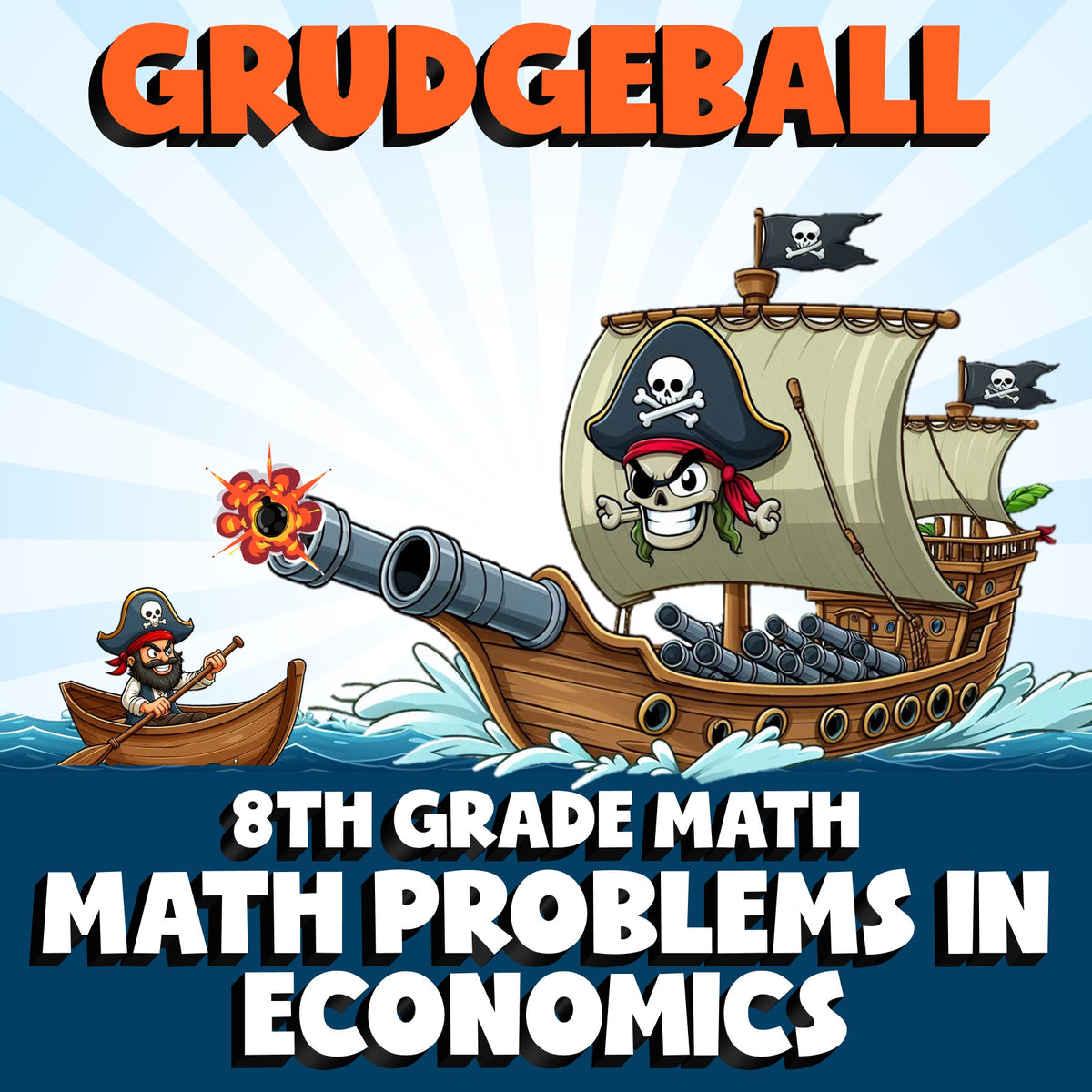 Math Problems in Economics GRUDGEBALL Math Game - No Prep Grade 8 Review