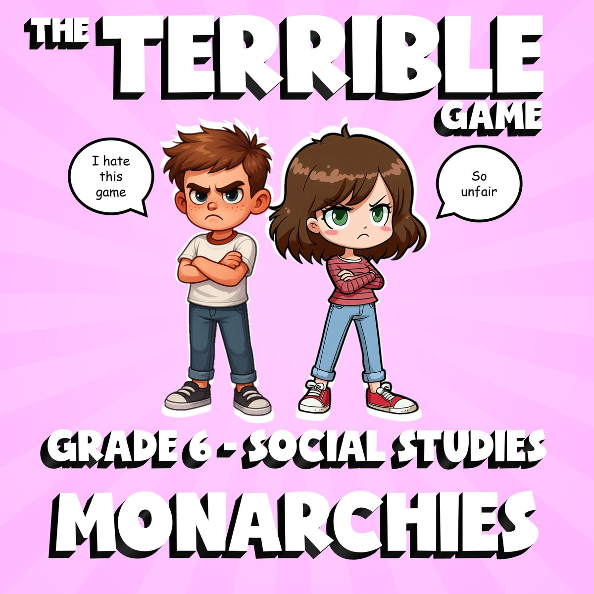 Monarchies THE TERRIBLE GAME - No Prep Grade 6 Socials Review Activity