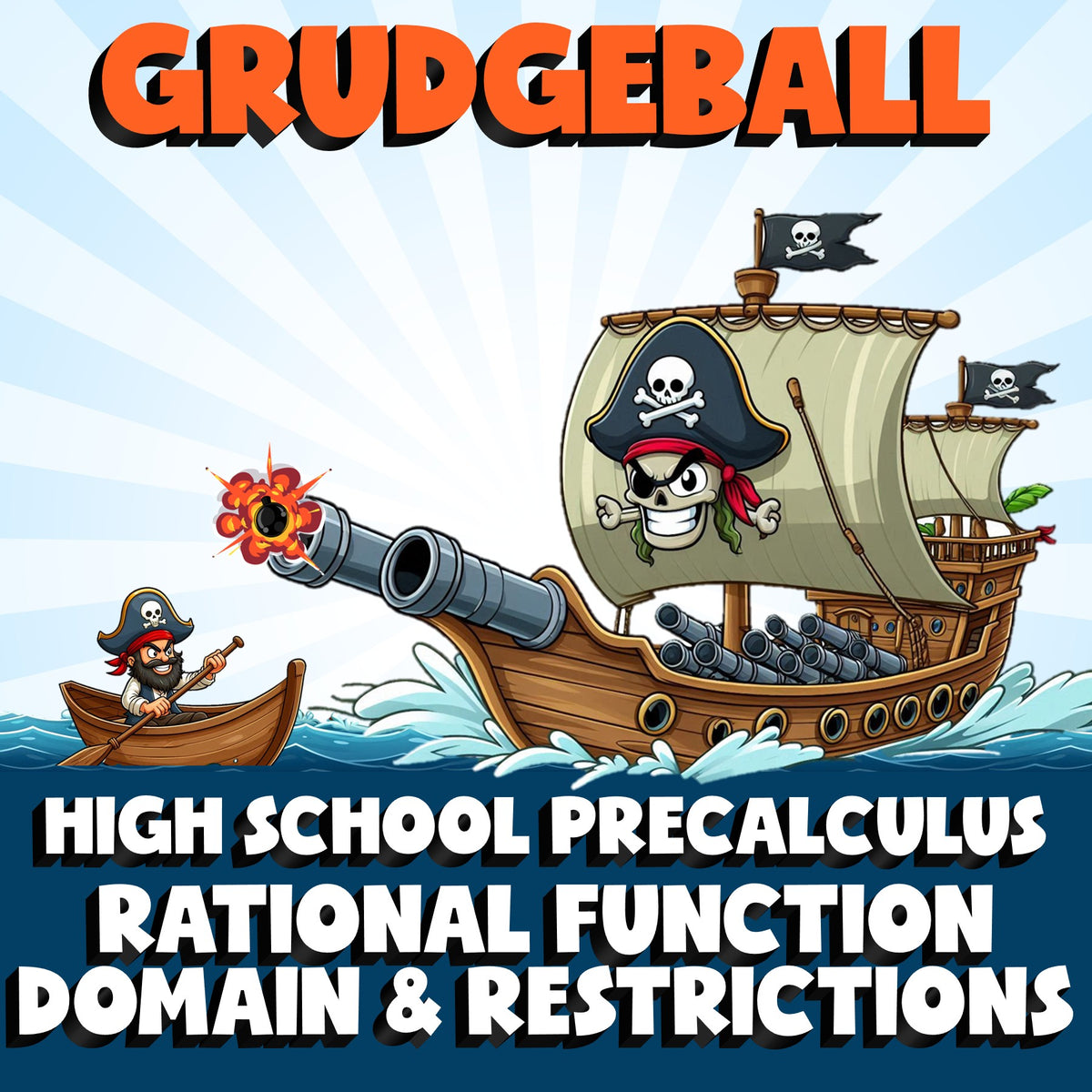 Rational Function Domain & Restrictions GRUDGEBALL Math Game - PreCalculus