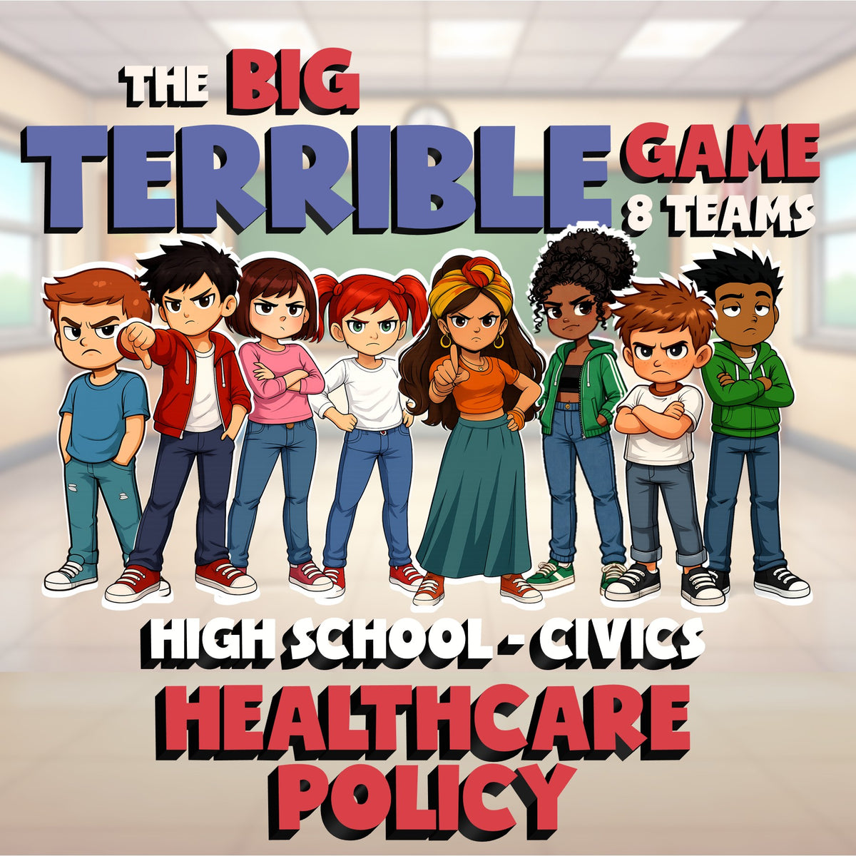 Healthcare Policy BIG TERRIBLE GAME - No Prep Civics Review Activity