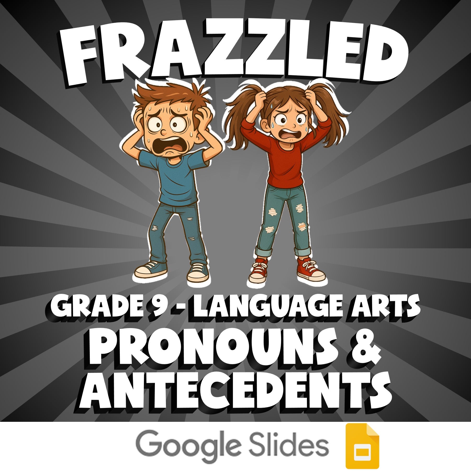 Pronouns & Antecedents FRAZZLED ELA Game - No Prep Grade 9 Review Activity
