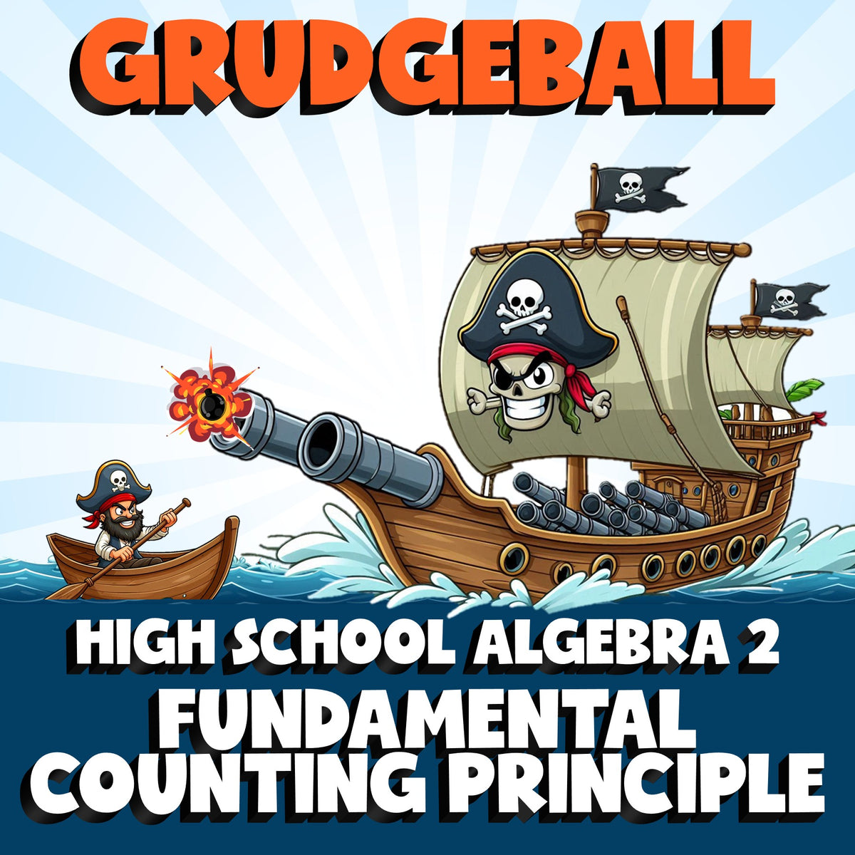 Fundamental Counting Principle GRUDGEBALL Math Game - No Prep Algebra 2 Review