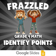 Identify Points FRAZZLED Math Game - No Prep Grade 4 Review Activity