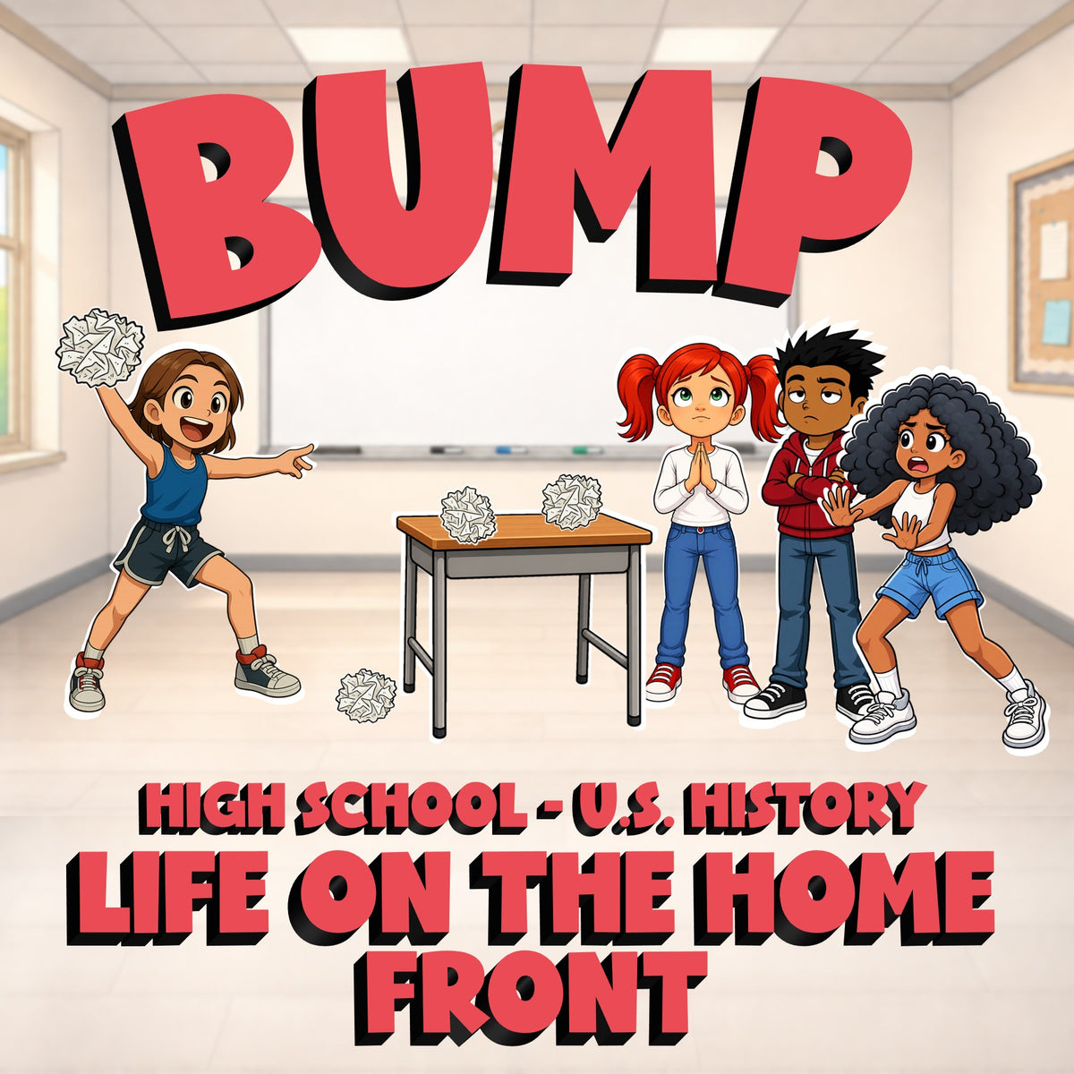 Life on the Home Front BUMP U.S. History Game - No Prep Review Activity