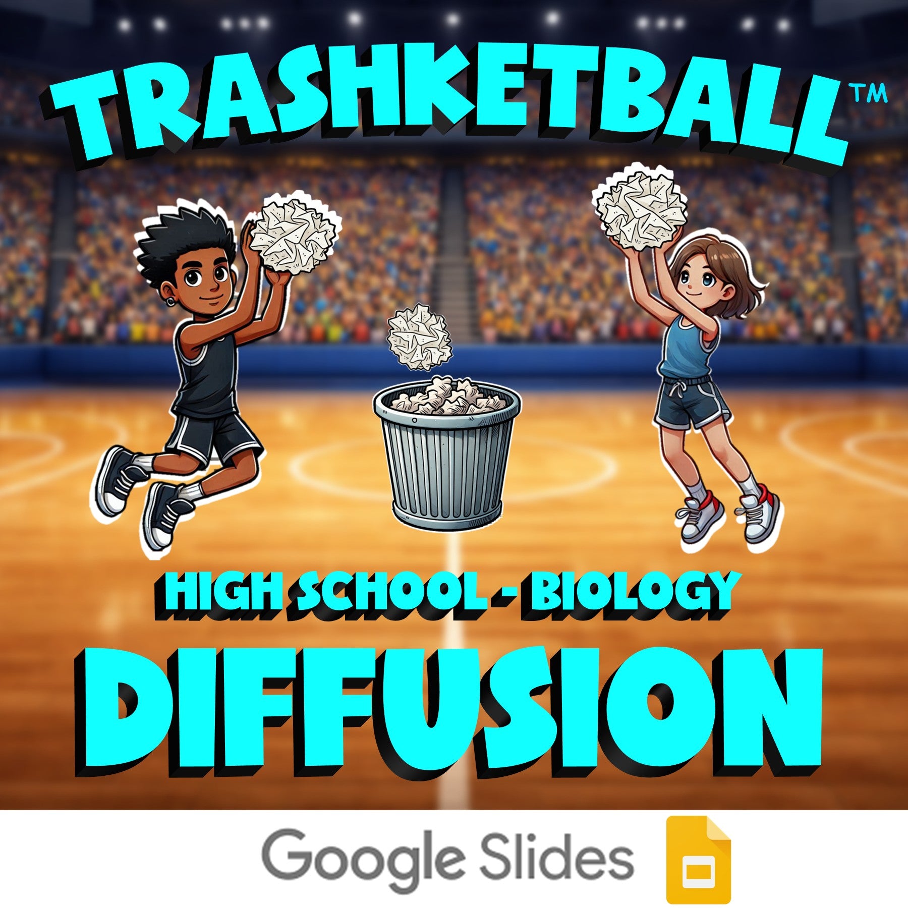 Diffusion TRASHKETBALL Science Game - No Prep Biology Review Activity