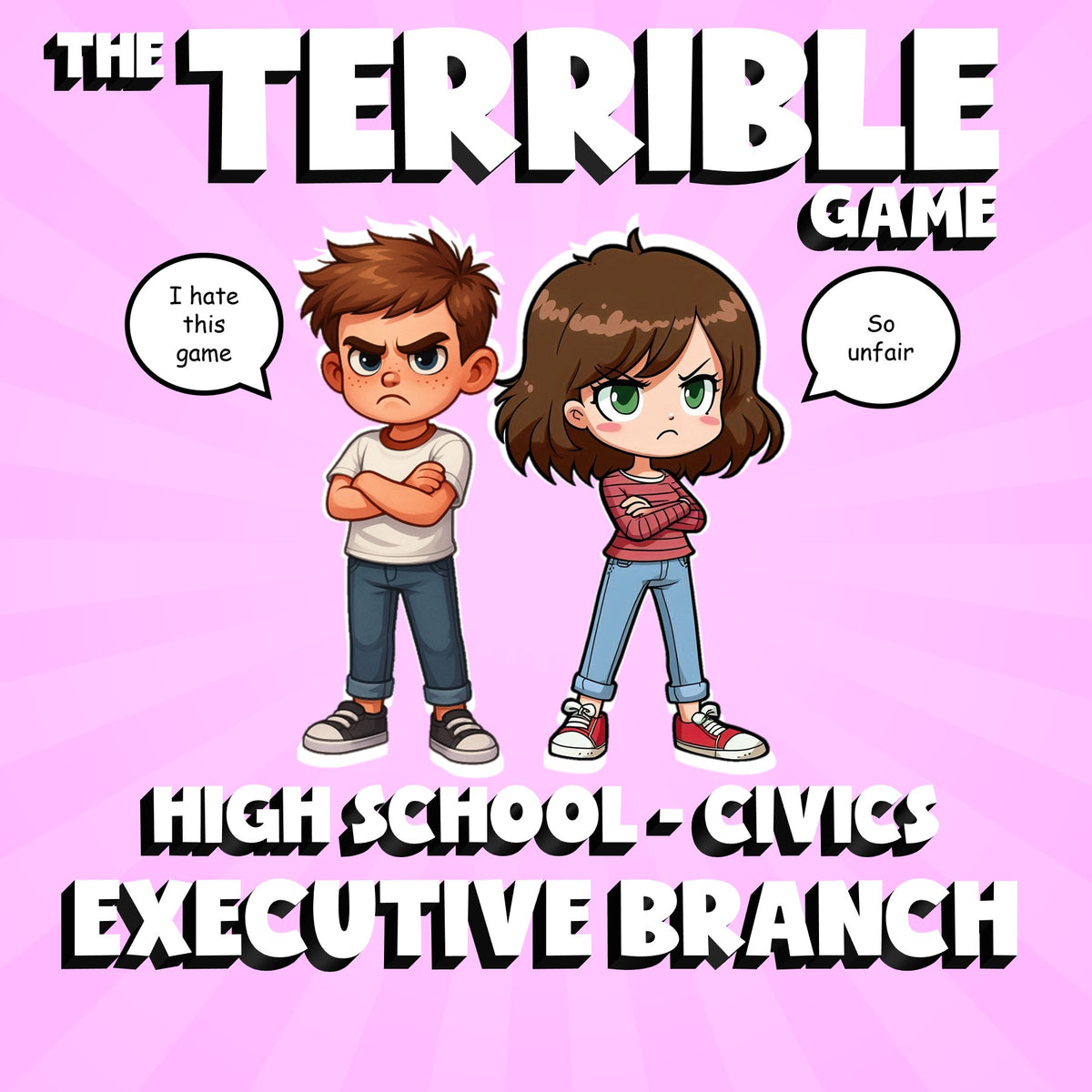 Executive Branch THE TERRIBLE GAME - No Prep Civics Review Activity