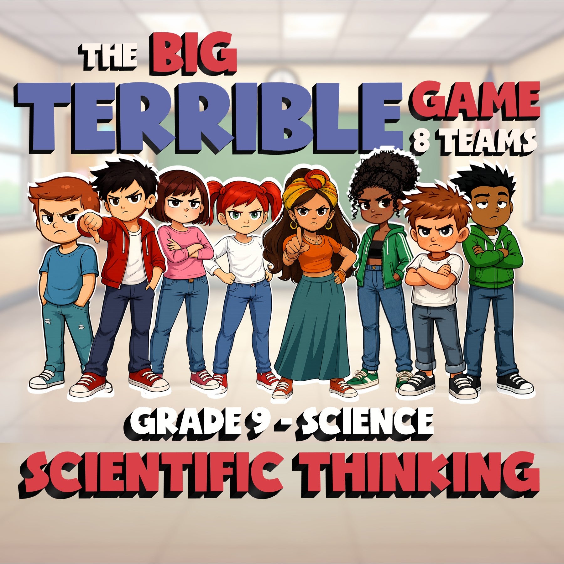 Scientific Thinking BIG TERRIBLE GAME - No Prep Grade 9 Science Review Activity