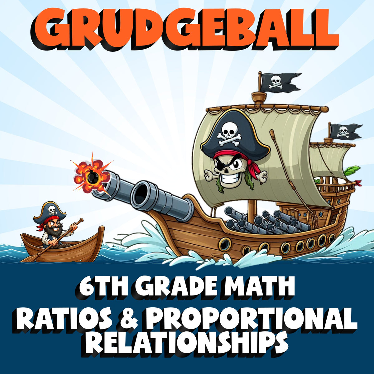 Ratios & Proportional Relationships GRUDGEBALL Math Game - No Prep Grade 6