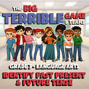 Identify Past Present & Future Tense BIG TERRIBLE GAME - Grade 3 ELA Review