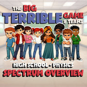 Spectrum Overview BIG TERRIBLE GAME - No Prep Physics Science Review Activity