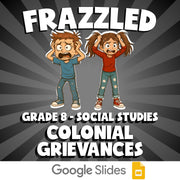 Colonial Grievances FRAZZLED Socials Game - No Prep Grade 8 Review Activity