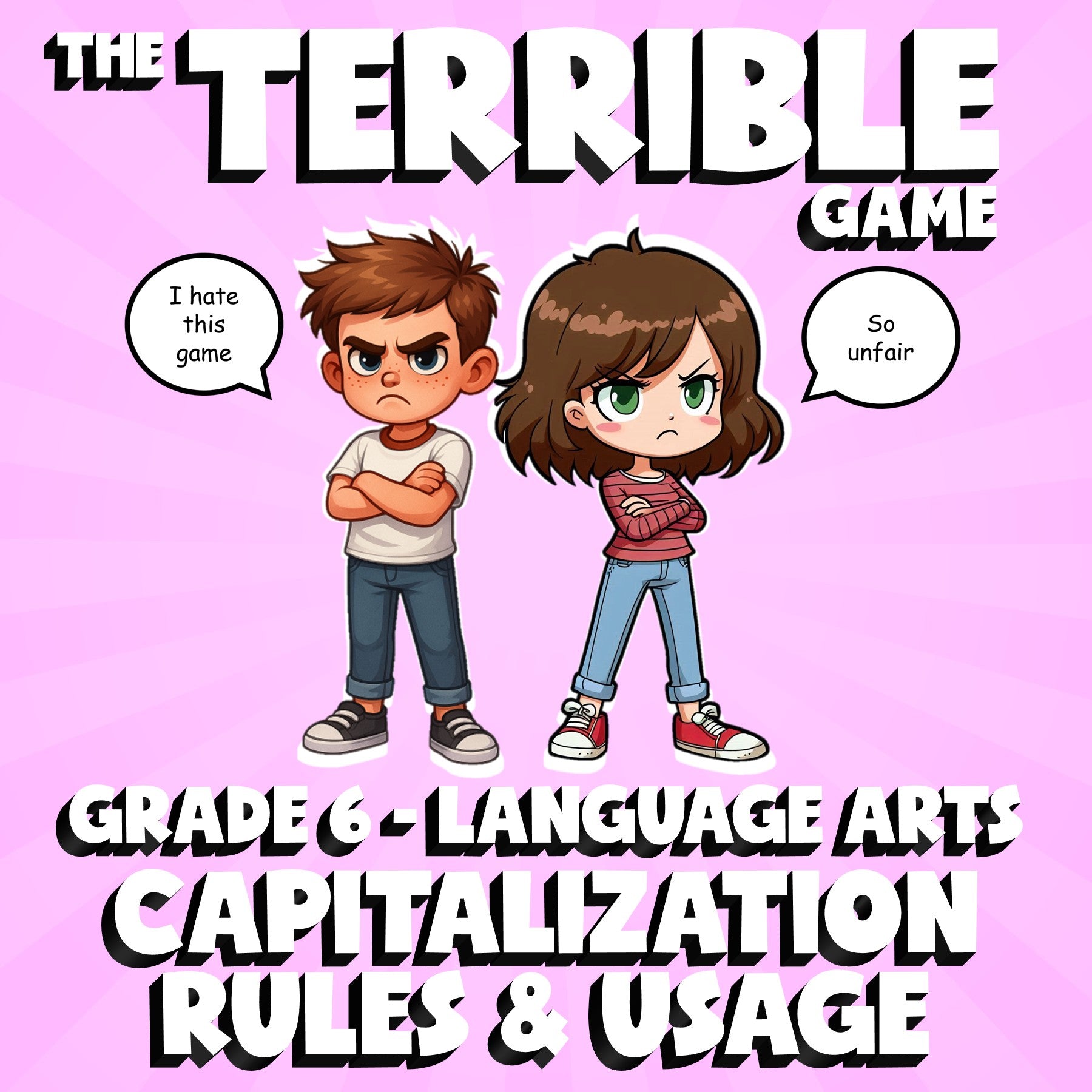 Capitalization Rules & Usage THE TERRIBLE GAME - No Prep Grade 6 ELA Review