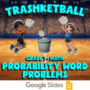 Probability Word Problems TRASHKETBALL Math Game - No Prep Grade 7 Review