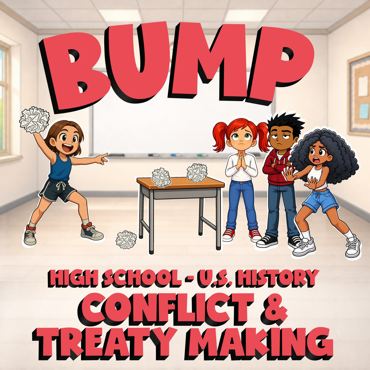 Conflict & Treaty Making BUMP U.S. History Game - No Prep Review Activity