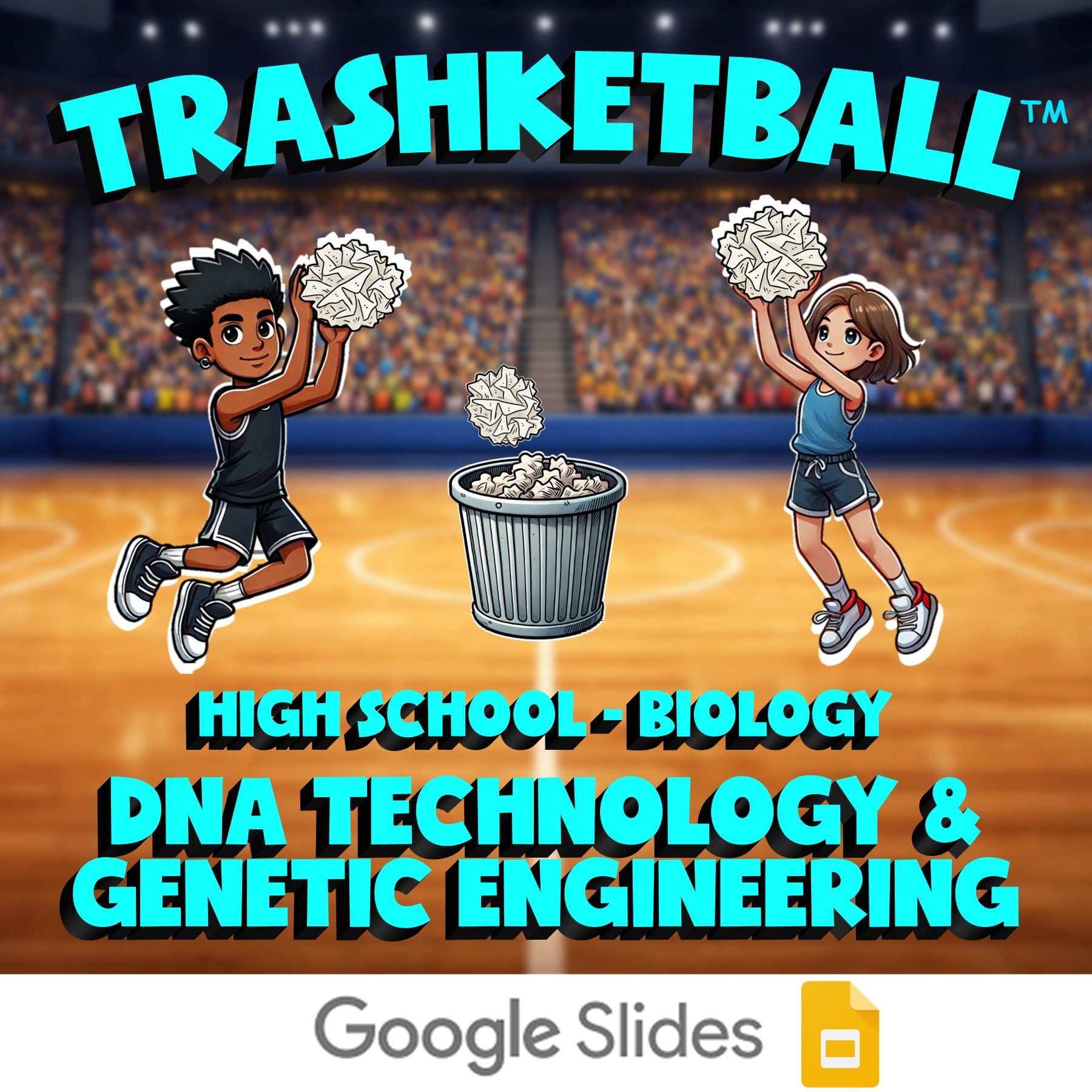 DNA Technology & Genetic Engineering TRASHKETBALL Science Game - No Prep Biology