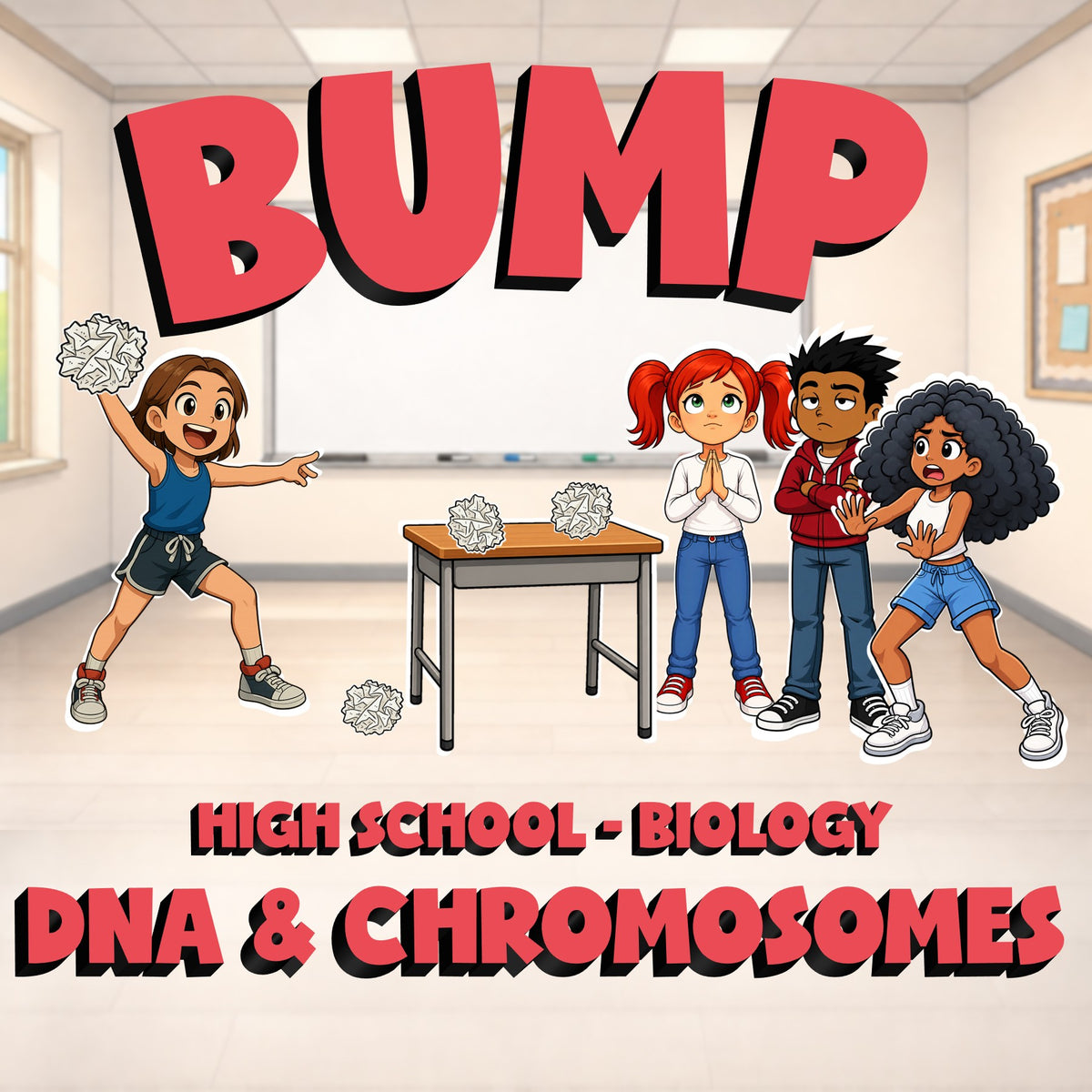 DNA & Chromosomes BUMP Science Game - No Prep Biology Review Activity