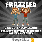 Evaluate Sentence Structure Variety & Clarity FRAZZLED ELA Game - Grade 5