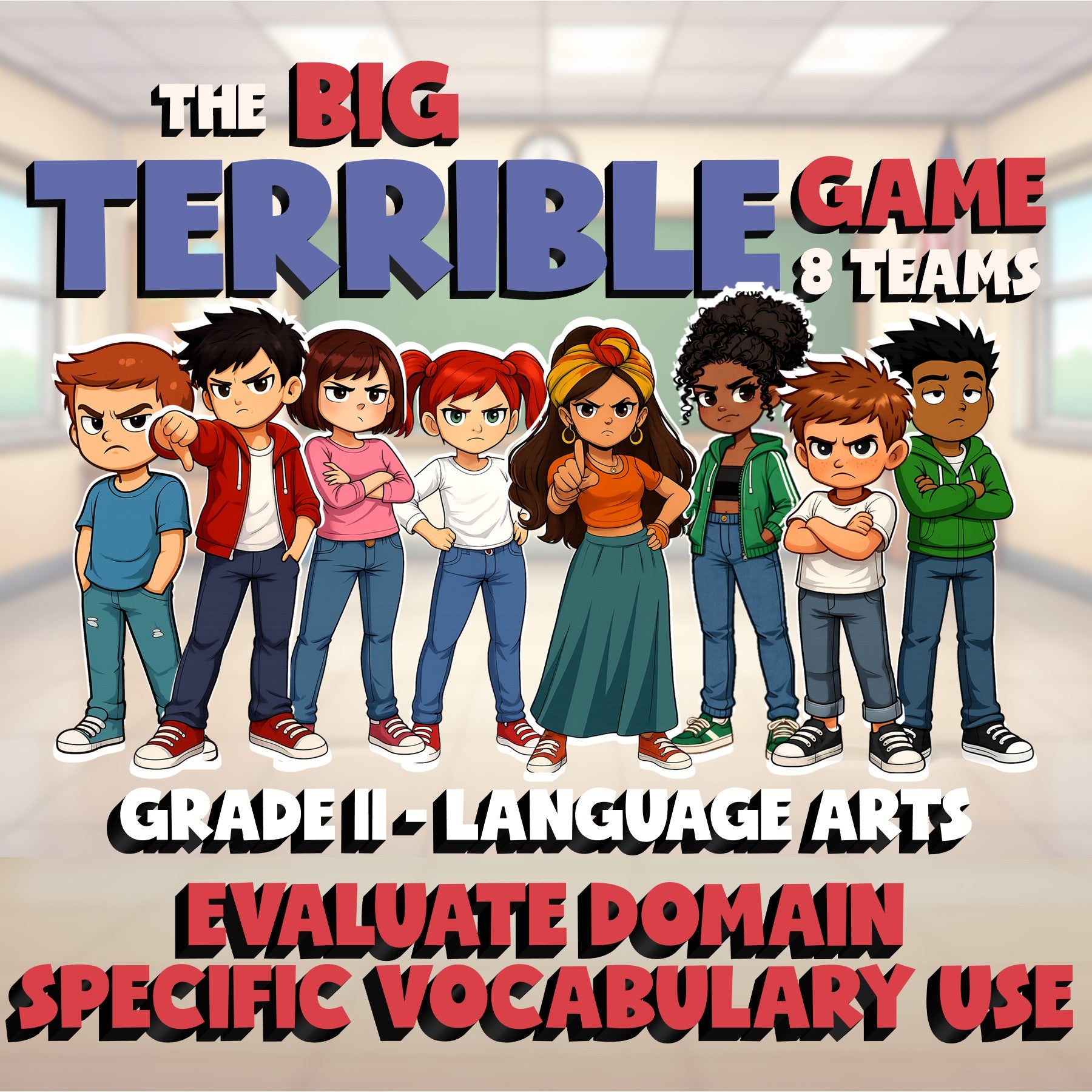 Evaluate Domain Specific Vocabulary Use BIG TERRIBLE GAME - Grade 11 ELA Review